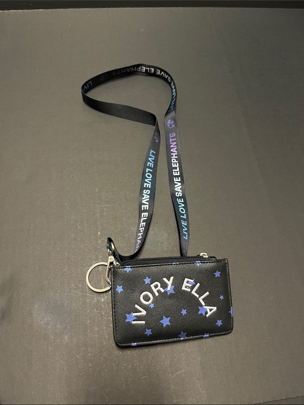 Ivory Ella Foil Stars Lanyard and ID Case